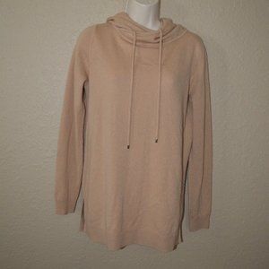 $998 Sz S Barbara Bui Tan Cashmere Hooded Sweatshirt Sweater